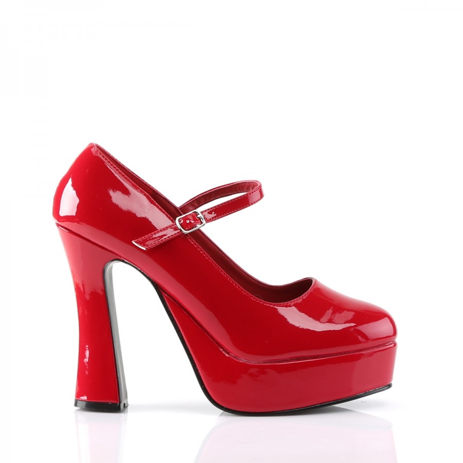 Dolly Red Platform Pump | Gothic Lolita Platform Mary Janes