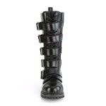 Riot 18 Eyelet Steel Toe Leather Mens Black Combat Boots