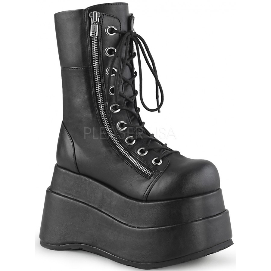 womens black platform boots