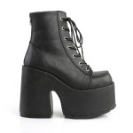 Black Matte Chunky Platform Ankle Boots