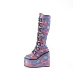 Swing Buckled Galaxy Womens Platform Boots