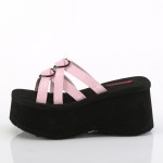 Heart Ring Pink Hologram Platform Clogs