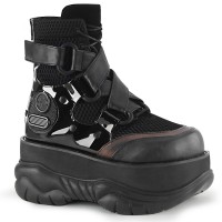 Neptune Black Cyberpunk Mens Ankle Boots