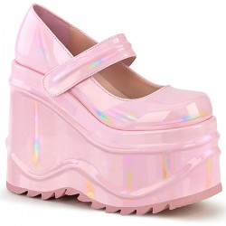 Wave Pink Hologram Platform Mary Jane