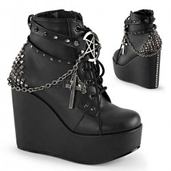 Pentagram Charm The Craft Gothic Ankle Boots