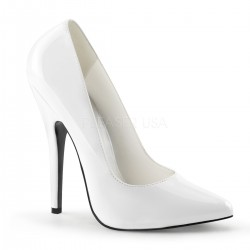 Classic White 6 Inch High Heel Pump