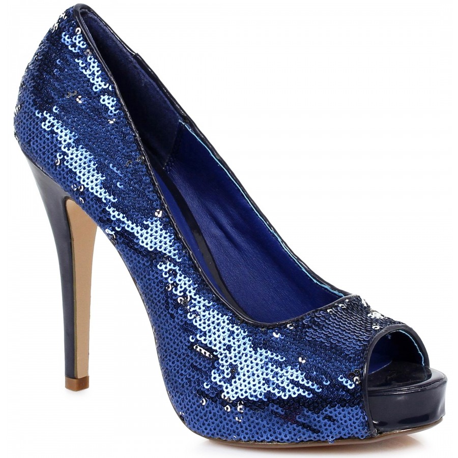 royal blue sequin shoes