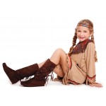 Forest Brown Moccasin Boot for Kids