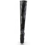 Adore Black Matte Thigh High Platform Boots