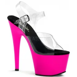 Neon Pink Platform Adore High Heel Sandals