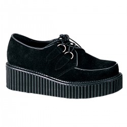 Black Suede Womens Creeper