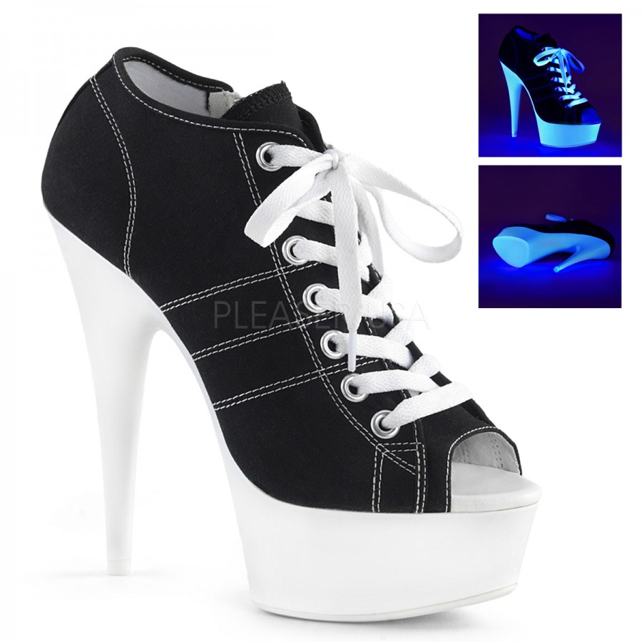 black sneaker heels