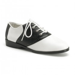 Saddle Shoes Black and White Womens Flat Oxford