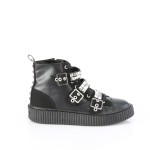 Studded Creeper Sneakers with Pyramid Studs