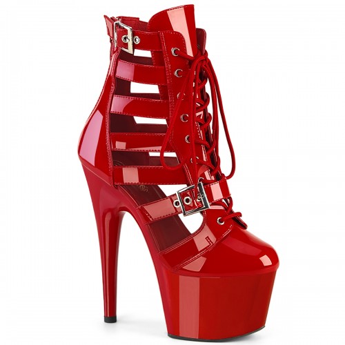 Adore Red Cage Strap Platform Bootie