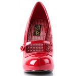 Cutie Pie Red Mary Jane Pin Up Pumps