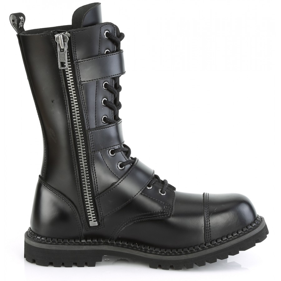 Mens Riot-12 Combat Boot by Demonia Leather Ankle Ranger Boot