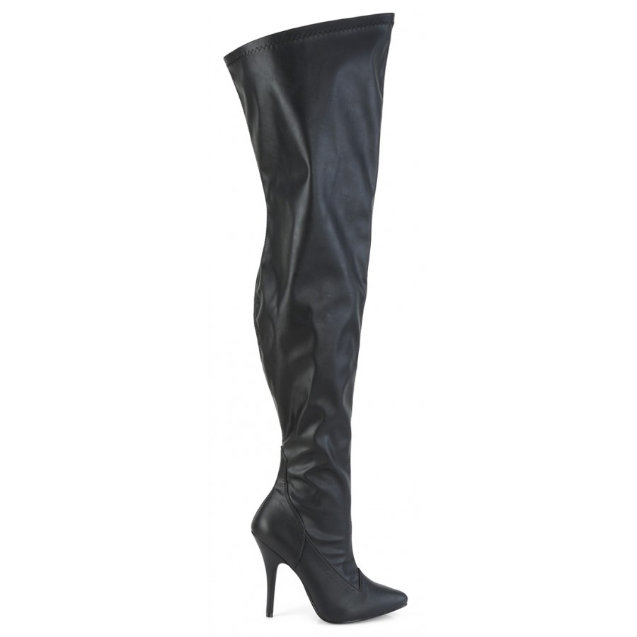 leather thigh high boots wide calf