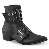 Warlock Men's Winklepicker Faux Leather Ankle Boot